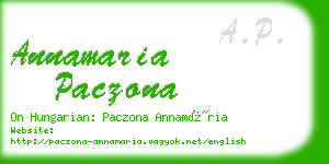 annamaria paczona business card